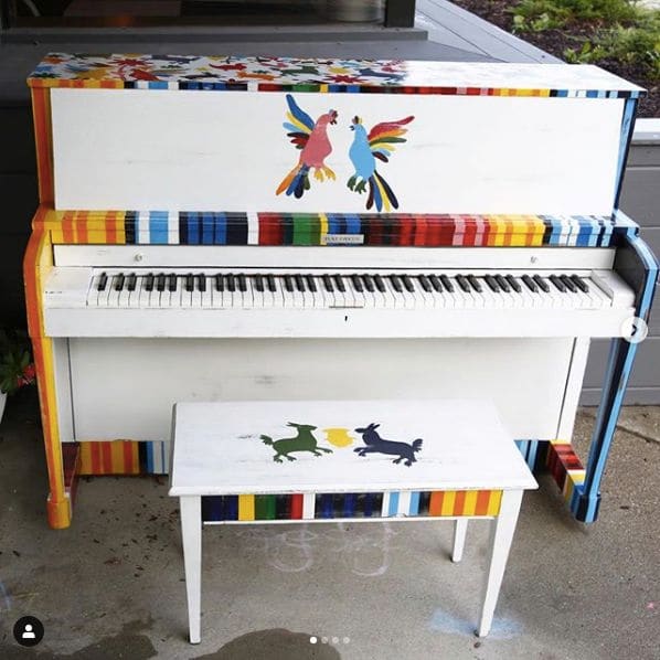 Public piano in Midland County, Michigan, United States