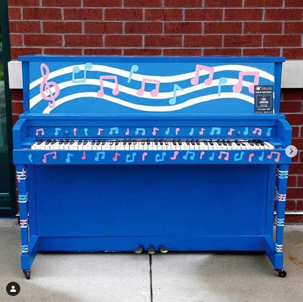Public piano in Midland County, Michigan, United States