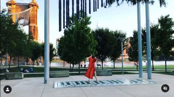 Public piano in Cincinnati, Ohio, United States