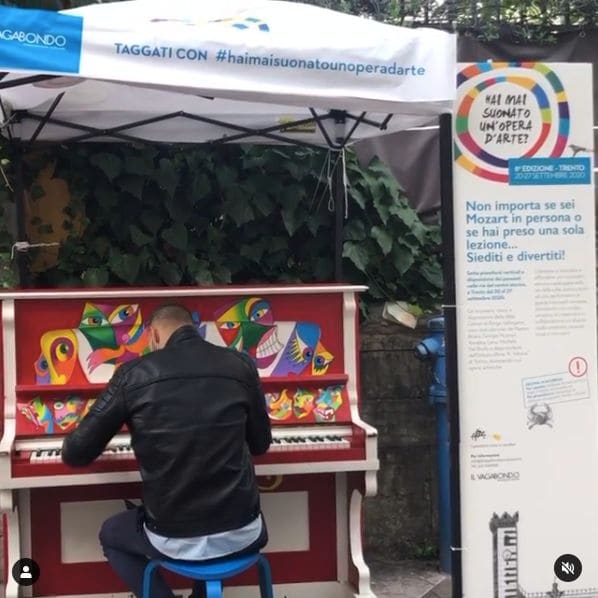 Public piano in Trento, Trentino-Alto Adige/Südtirol, Italy