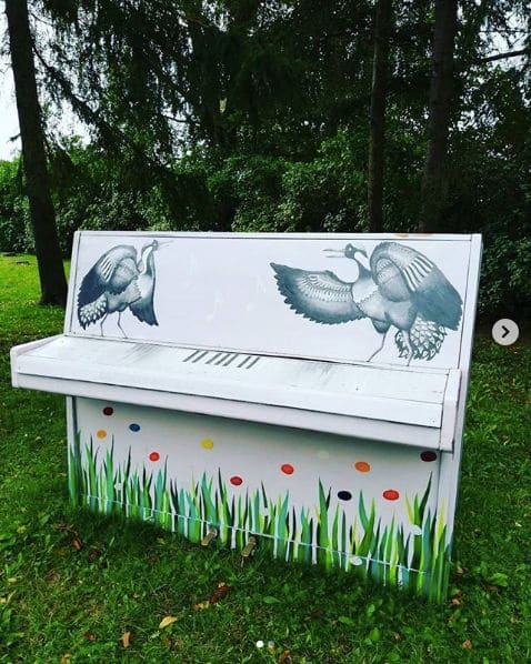 Public piano in Grobiņas novads, Courland, Latvia