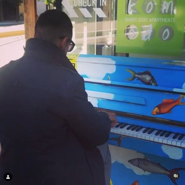 Public piano in Trento, Trentino-Alto Adige/Südtirol, Italy