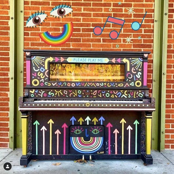 Public piano in Portland, Oregon, United States