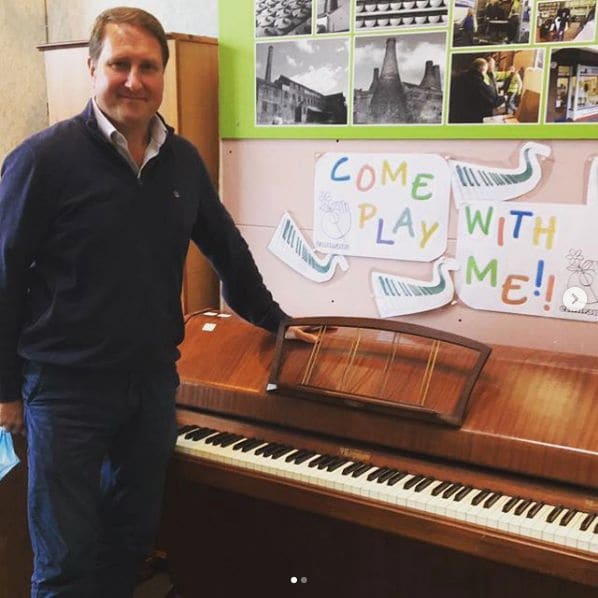 Public piano in Stoke-on-Trent, England, United Kingdom