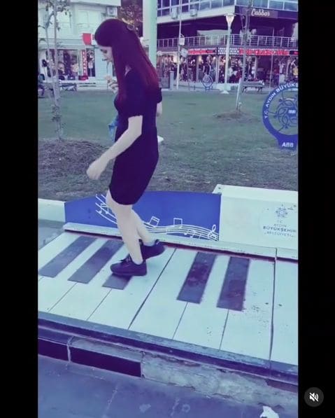 Public piano in Didim, Turkey