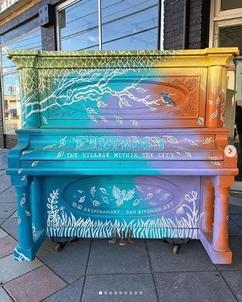 Public piano in Syracuse, New York, United States