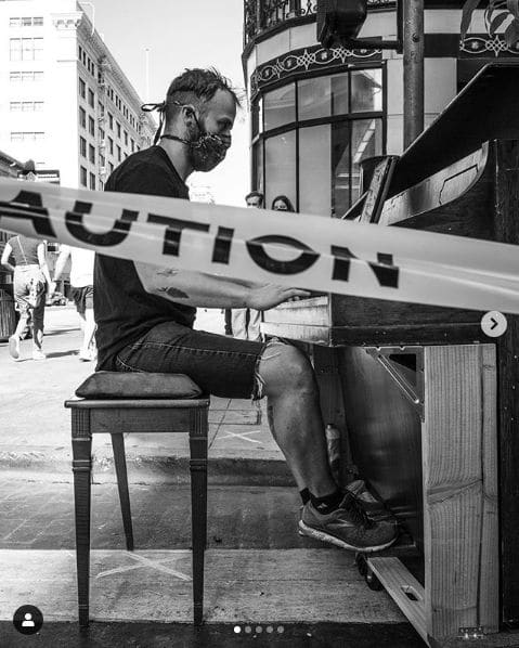 Public piano in Los Angeles, California, United States