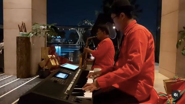 Public piano in Arjuna, West Java, Indonesia