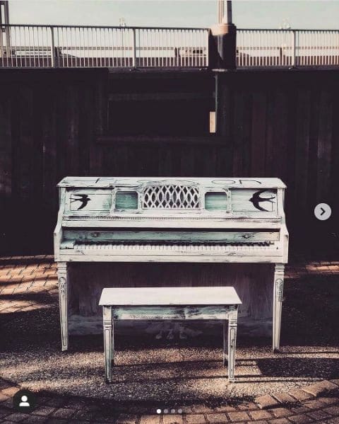 Public piano in Winnipeg, Manitoba, Canada