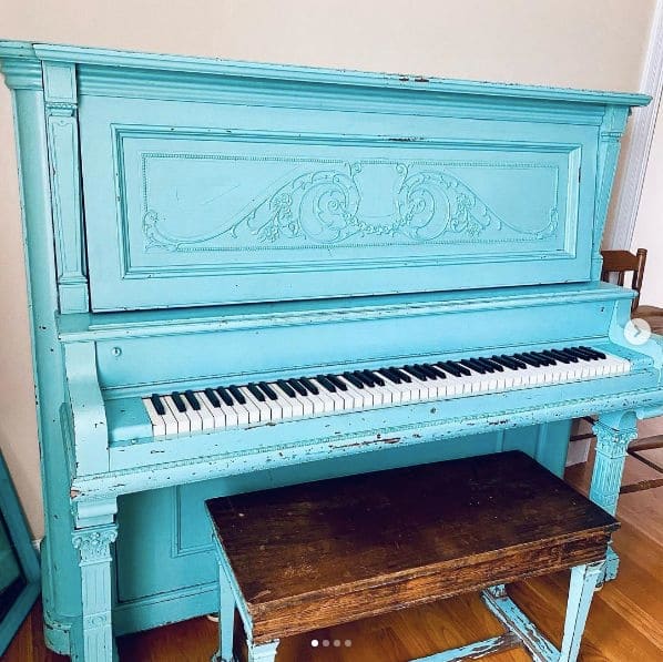 Public piano in Elgin, Illinois, United States
