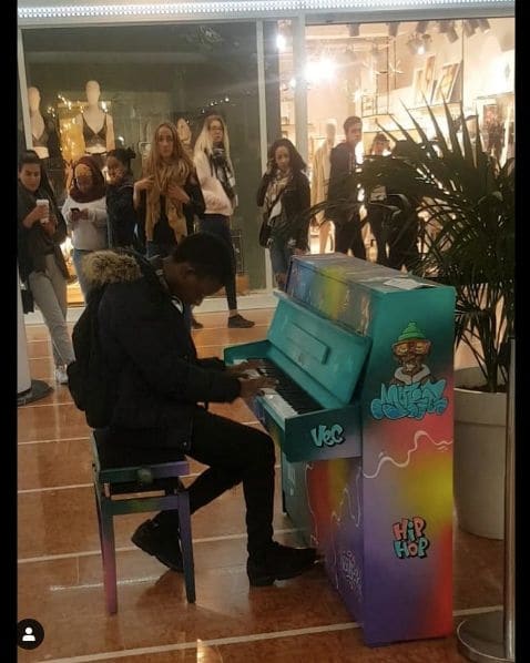 Public piano in Génicart, New Aquitaine, France