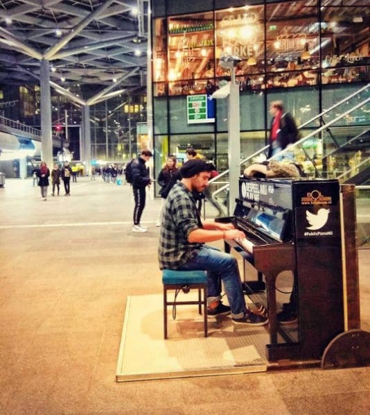 Public piano in The Hague, South Holland, Netherlands