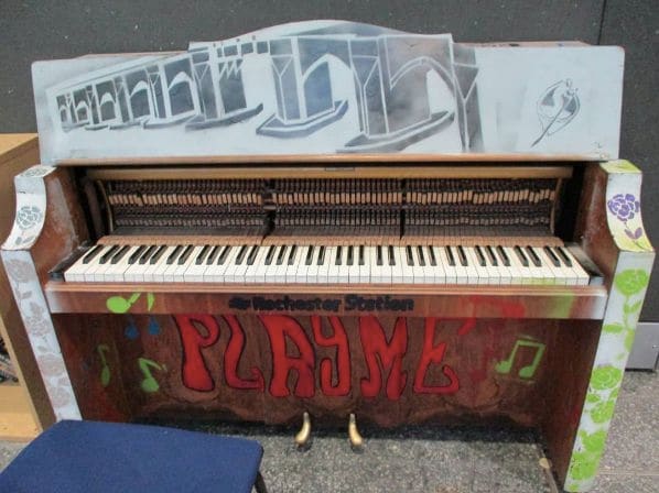 Public piano in Rochester, New York, United States