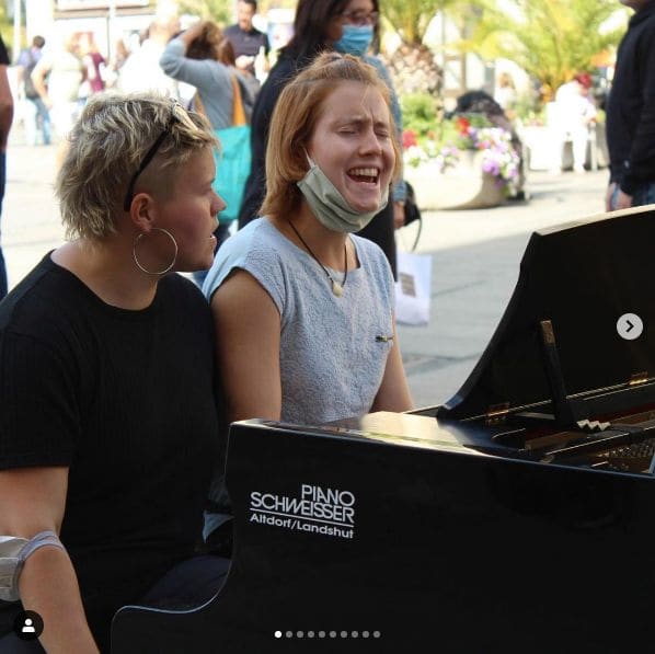 Public piano in Bauru, São Paulo, Brazil