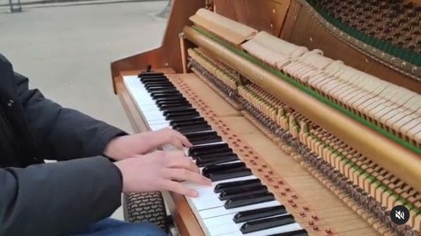 Public piano in Cologne, North Rhine-Westphalia, Germany