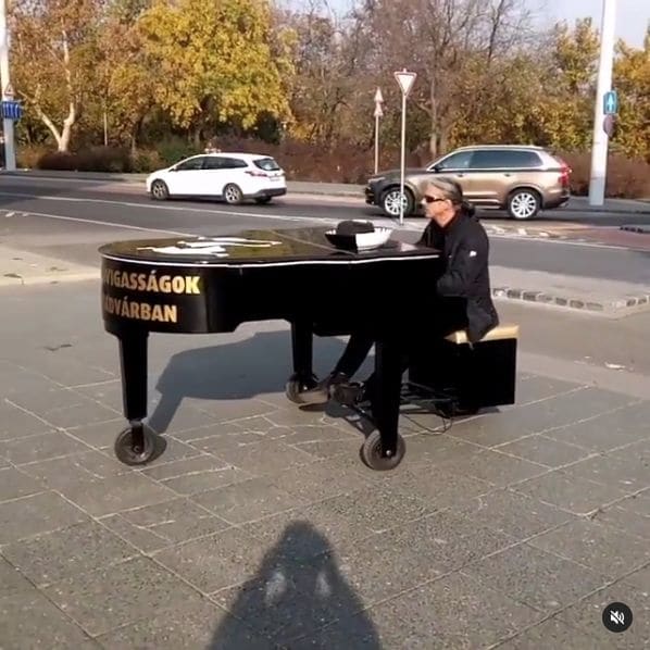 Public piano in Budapest, Hungary