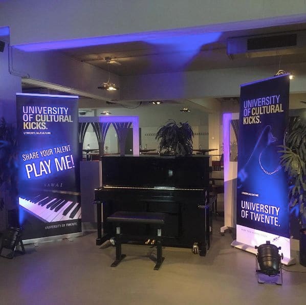 Public piano in Enschede, Overijssel, Netherlands