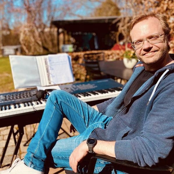 Public piano in Højvangen, Central Denmark Region, Denmark