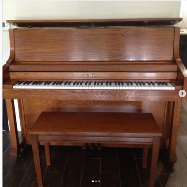 Public piano in Riverside County, California, United States