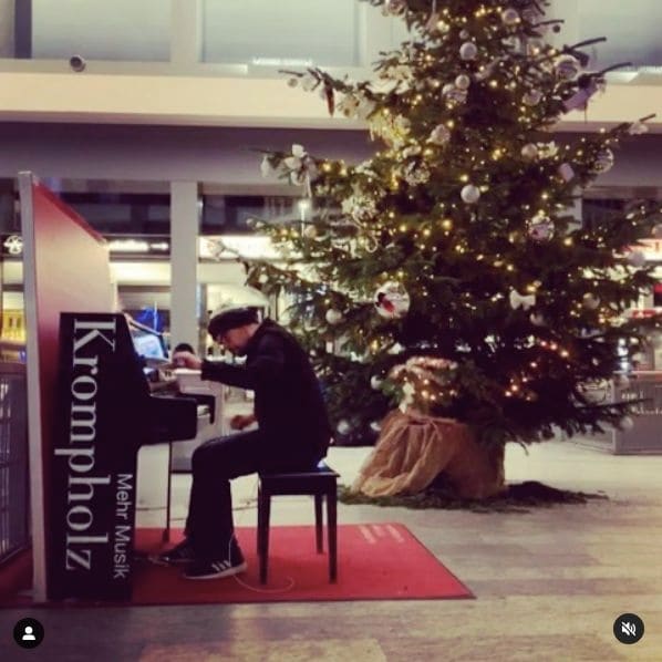 Public piano in Chur, Grisons, Switzerland