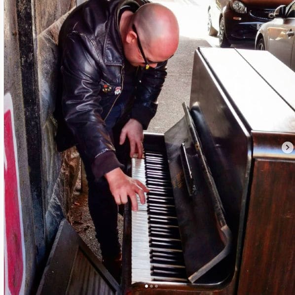 Public piano in Aberdeen, Scotland, United Kingdom