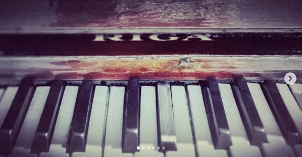 Public piano in Klaipėda, Klaipeda County, Lithuania