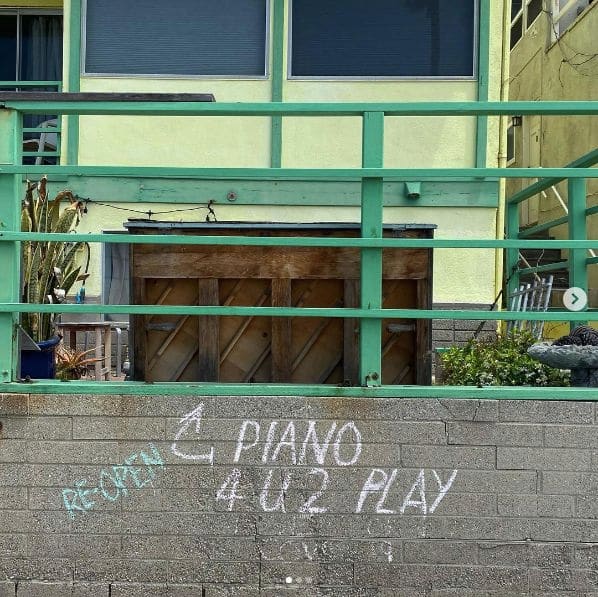 Public piano in Manhattan Village, California, United States