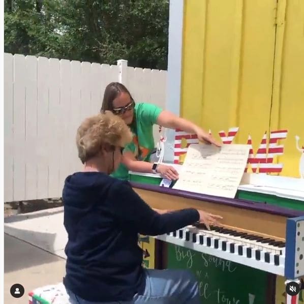 Public piano in Aztec, New Mexico, United States