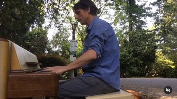 Public piano in Portland, Oregon, United States