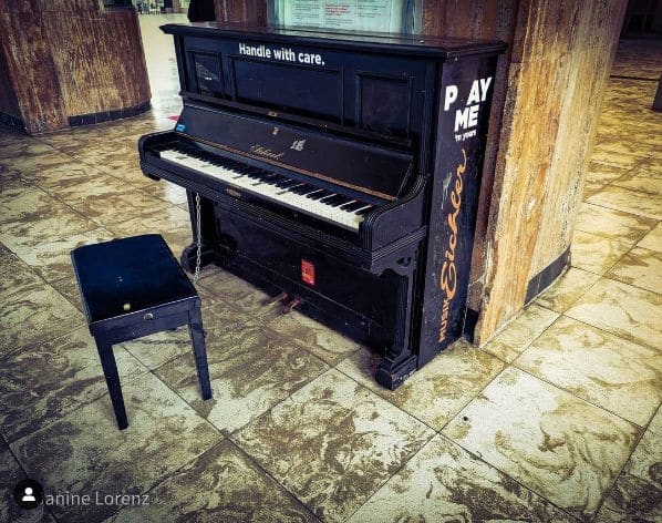 Public piano in Kassel, Hesse, Germany