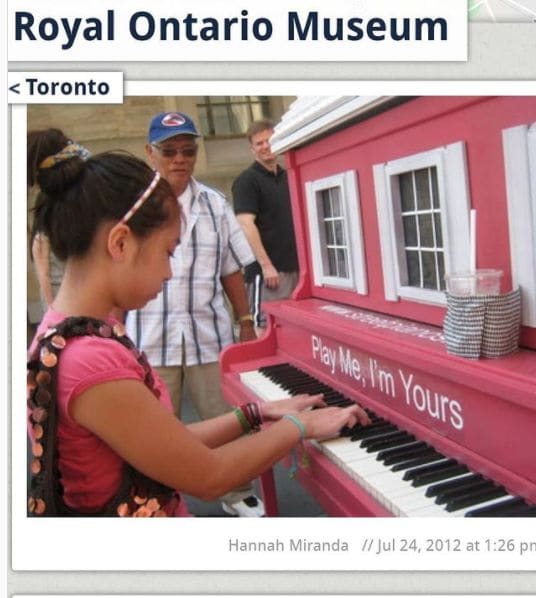 Public piano in Toronto, Ontario, Canada
