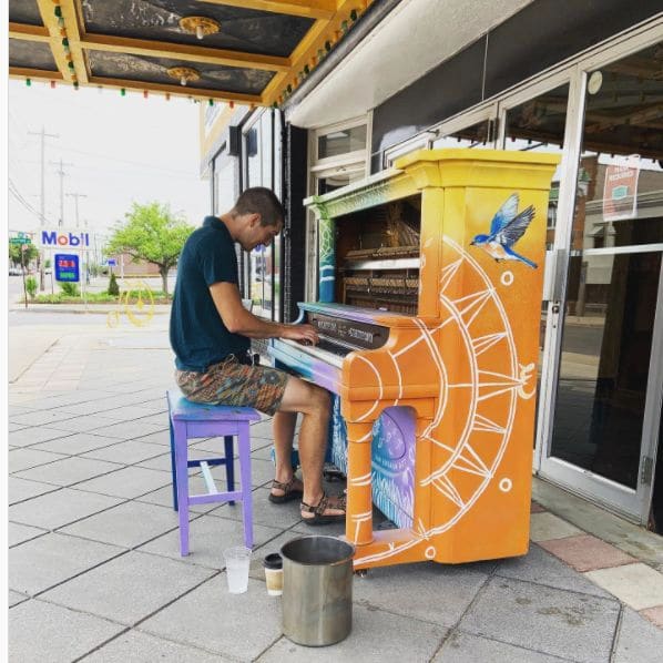Public piano in Syracuse, New York, United States
