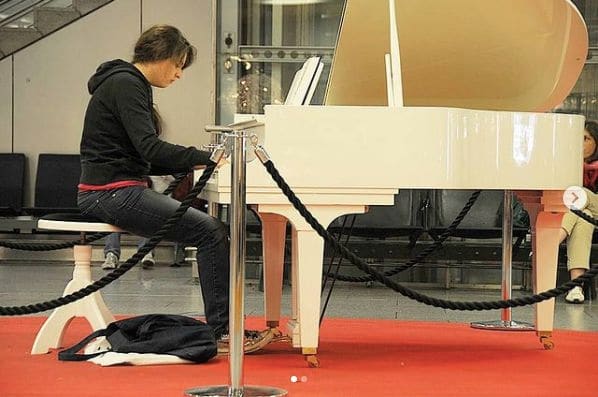 Public piano in Frankfurt, Hesse, Germany