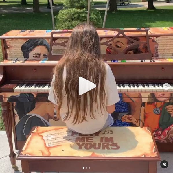 Public piano in Pickering, Ontario, Canada