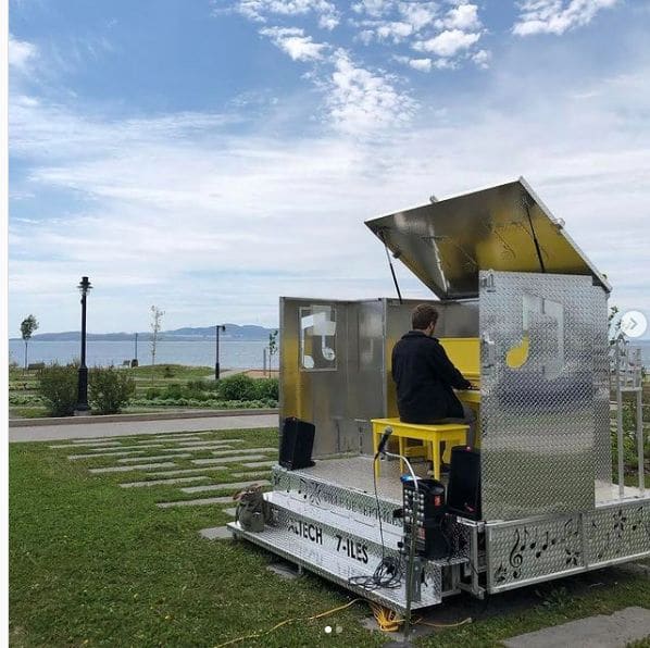 Public piano in Sept-Îles, Quebec, Canada