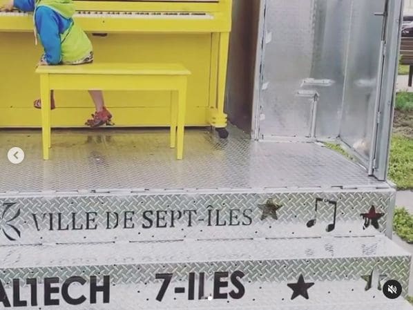 Public piano in Sept-Îles, Quebec, Canada