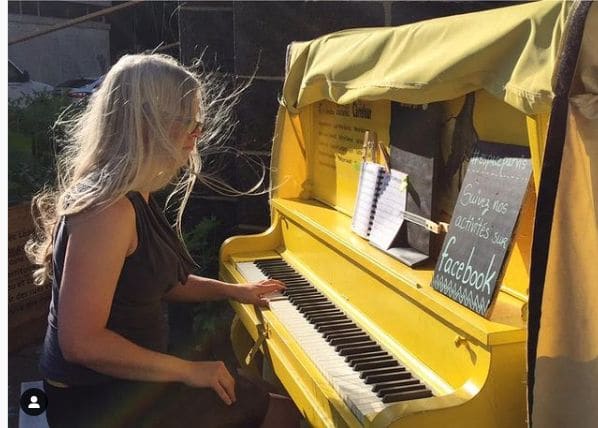 Public piano in Quebec City, Quebec, Canada