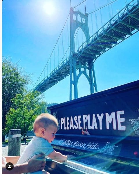 Public piano in Portland, Oregon, United States