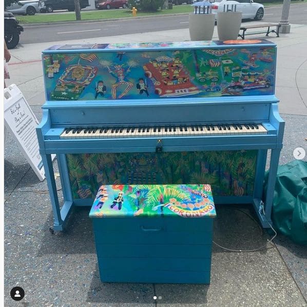 Public piano in San Diego County, California, United States