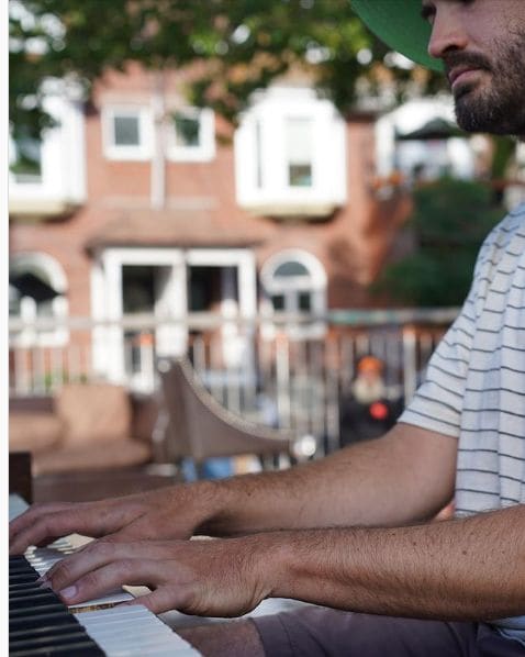 Public piano in Old Toronto, Ontario, Canada