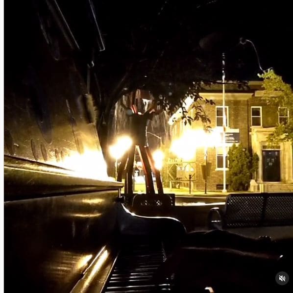 Public piano in Rouyn-Noranda, Quebec, Canada