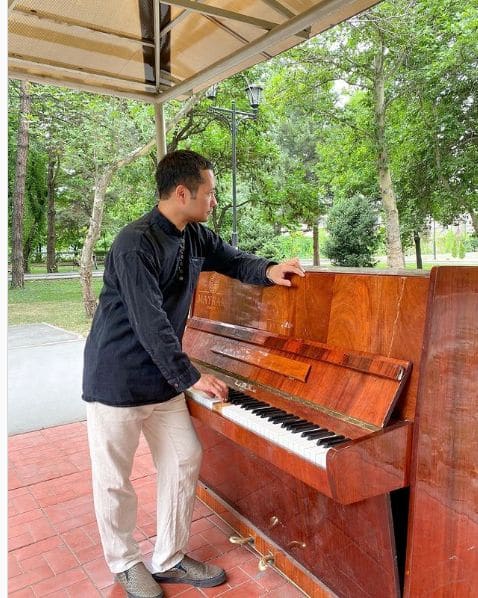 Public piano in Bishkek, Kyrgyzstan