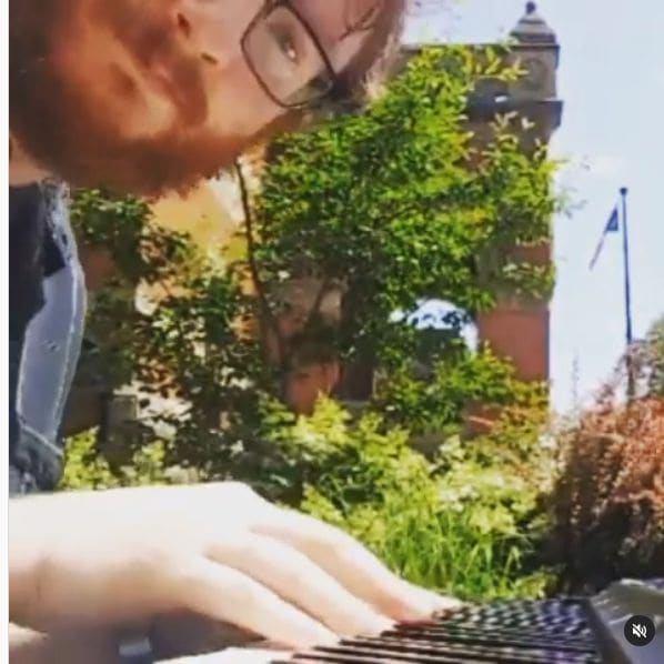Public piano in Fredericton, New Brunswick, Canada