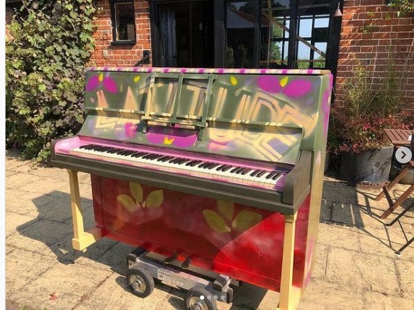 Public piano in East Suffolk, England, United Kingdom