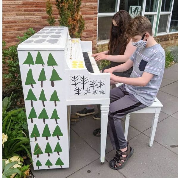 Public piano in Portland, Oregon, United States