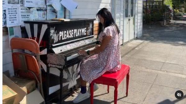 Public piano in Crook County, Oregon, United States