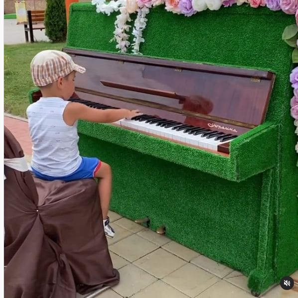 Public piano in Donetsk Oblast, Ukraine