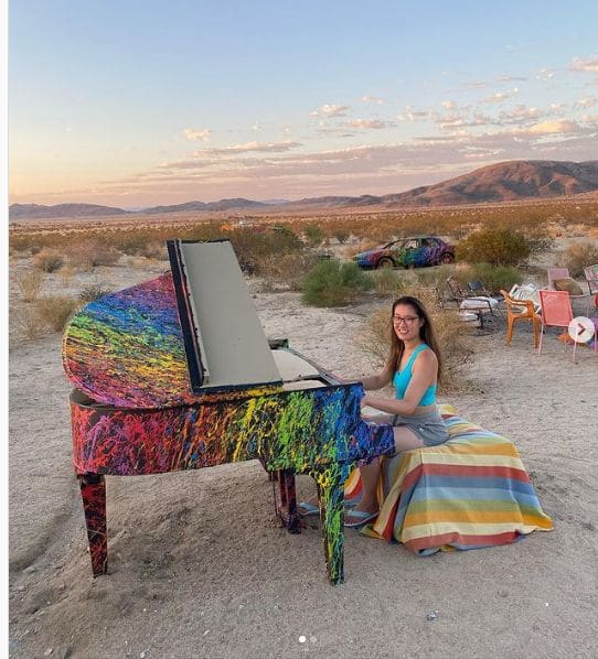 Public piano in San Bernardino County, California, United States
