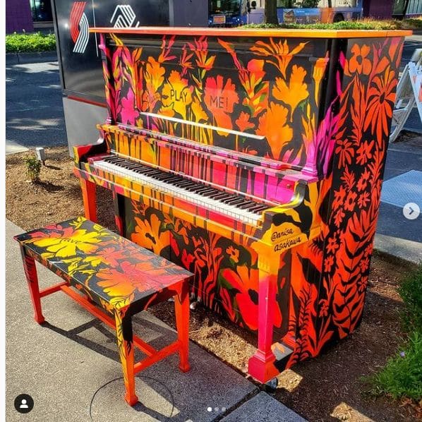 Public piano in Portland, Oregon, United States