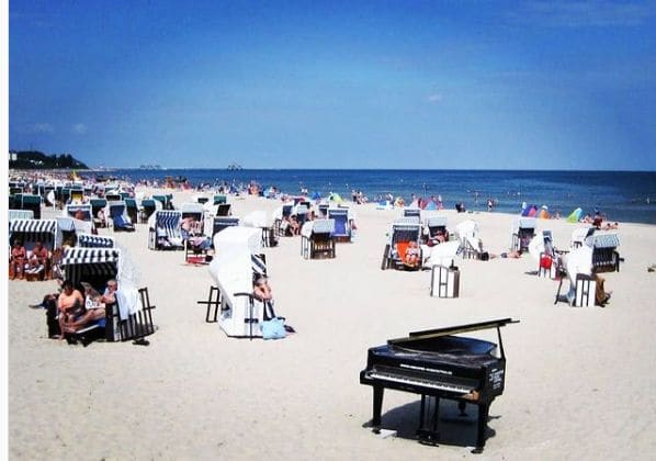 Public piano in Westminster, England, United Kingdom
